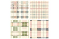 Boho Neutral Pastel Plaid Pattern Product Image 2