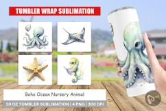 Boho Ocean Animal Tumbler Product Image 1