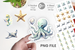 Boho Ocean Animal Sticker Product Image 1