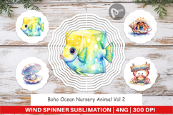 Boho Ocean Animal Wind Spinner Product Image 1
