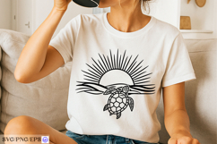 Sun Ocean Coastal Beach Graphic Tee SVG PNG T-shirt Design Product Image 1