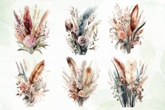 Boho Pampas Grass Sublimation Clipart Product Image 3
