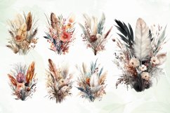 Boho Pampas Grass Sublimation Clipart Product Image 2