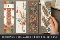 Boho bookmarks printable sublimation bookmark design Product Image 1