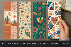 Boho bookmarks printable sublimation bookmark design Product Image 1