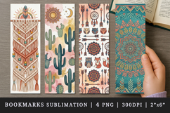Boho bookmarks printable sublimation bookmark design Product Image 1