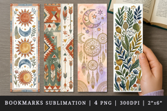 Boho bookmarks printable sublimation bookmark design Product Image 1
