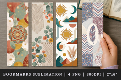 Boho bookmarks printable sublimation bookmark design Product Image 1