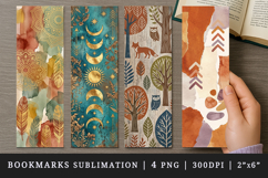 Boho bookmarks printable sublimation bookmark design Product Image 1