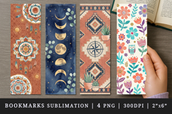 Boho bookmarks printable sublimation bookmark design Product Image 1
