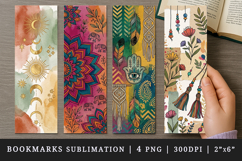 Boho bookmarks printable sublimation bookmark design Product Image 1