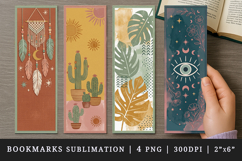 Boho bookmarks printable sublimation bookmark design Product Image 1