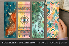 Boho bookmarks printable sublimation bookmark design Product Image 1