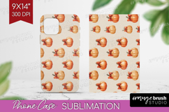 Boho Pumpkin Phone Case PNG - Coquette Case PNG Sublimation Product Image 1