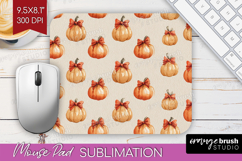 Boho Pumpkin Mouse Pad Sublimation - Coquette Mousepad PNG Product Image 1