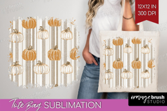 Boho Pumpkin Tote Bag - Coquette Tote Bag PNG Sublimation Product Image 1