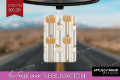 Boho Pumpkin Air Freshener PNG - Coquette PNG Sublimation Product Image 1