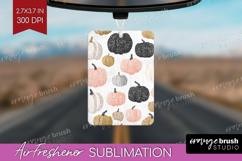Boho Pumpkin Air Freshener PNG - Coquette PNG Sublimation Product Image 1