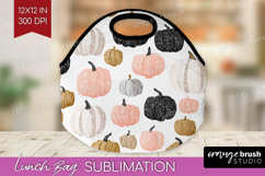 Boho Pumpkin Lunch Bag - Coquette Lunch Bug PNG Sublimation Product Image 1
