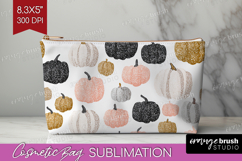 Boho Pumpkin Cosmetic Bag - Coquette Makeup Bag PNG Product Image 1