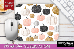 Boho Pumpkin Mouse Pad Sublimation - Coquette Mousepad PNG Product Image 1
