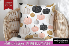 Boho Pumpkin Pillow Sublimation - Coquette Pillow Cover PNG Product Image 1