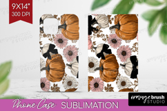 Boho Pumpkin Phone Case PNG - Coquette Case PNG Sublimation Product Image 1