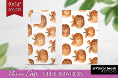 Boho Pumpkin Phone Case PNG - Coquette Case PNG Sublimation Product Image 1