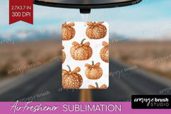 Boho Pumpkin Air Freshener PNG - Coquette PNG Sublimation Product Image 1