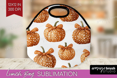 Boho Pumpkin Lunch Bag - Coquette Lunch Bug PNG Sublimation Product Image 1
