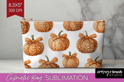 Boho Pumpkin Cosmetic Bag - Coquette Makeup Bag PNG Product Image 1