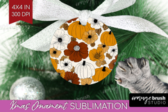 Boho Pumpkin Ornament PNG - Coquette PNG Sublimation Product Image 1