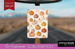 Boho Pumpkin Air Freshener PNG - Coquette PNG Sublimation Product Image 1
