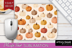 Boho Pumpkin Mouse Pad Sublimation - Coquette Mousepad PNG Product Image 1