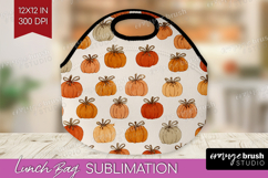 Boho Pumpkin Lunch Bag - Coquette Lunch Bug PNG Sublimation Product Image 1