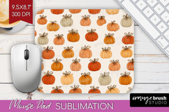 Boho Pumpkin Mouse Pad Sublimation - Coquette Mousepad PNG Product Image 1