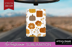 Boho Pumpkin Air Freshener PNG - Coquette PNG Sublimation Product Image 1