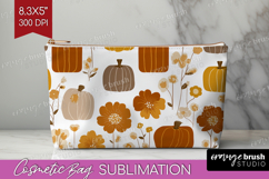 Boho Pumpkin Cosmetic Bag - Coquette Makeup Bag PNG Product Image 1
