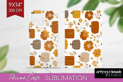 Boho Pumpkin Phone Case PNG - Coquette Case PNG Sublimation Product Image 1