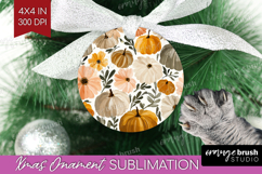 Boho Pumpkin Ornament PNG - Coquette PNG Sublimation Product Image 1