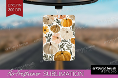 Boho Pumpkin Air Freshener PNG - Coquette PNG Sublimation Product Image 1
