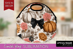 Boho Pumpkin Lunch Bag - Coquette Lunch Bug PNG Sublimation Product Image 1
