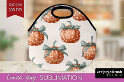 Boho Pumpkin Lunch Bag - Coquette Lunch Bug PNG Sublimation Product Image 1