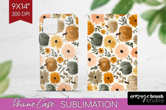 Boho Pumpkin Phone Case PNG - Coquette Case PNG Sublimation Product Image 1