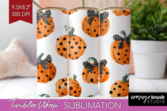 Boho Pumpkin Tumbler Wrap - Coquette Tumbler PNG Sublimation Product Image 1