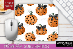 Boho Pumpkin Mouse Pad Sublimation - Coquette Mousepad PNG Product Image 1