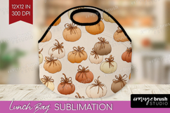 Boho Pumpkin Lunch Bag - Coquette Lunch Bug PNG Sublimation Product Image 1