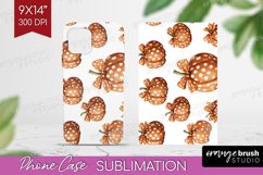 Boho Pumpkin Phone Case PNG - Coquette Case PNG Sublimation Product Image 1