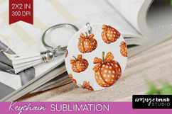 Boho Pumpkin Keychain PNG - Coquette Keychain Sublimation Product Image 1