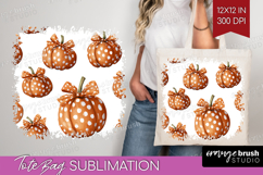 Boho Pumpkin Tote Bag - Coquette Tote Bag PNG Sublimation Product Image 1